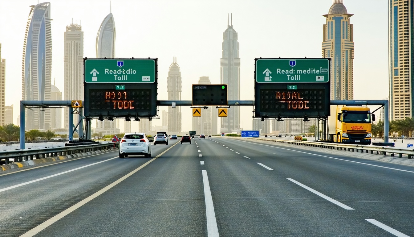 Real-time road toll notifications in Dubai